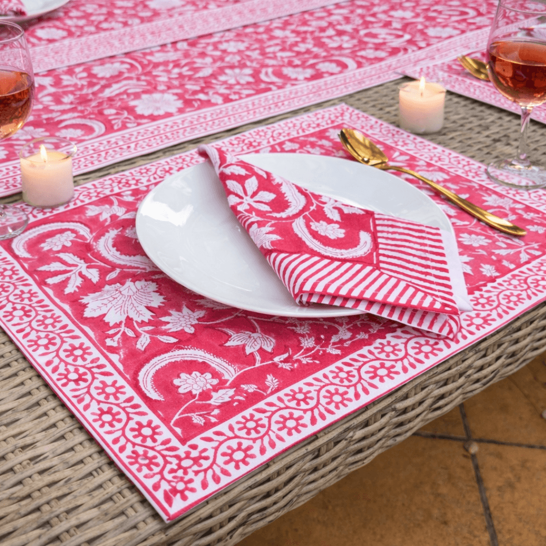 Why Crimson Courtyard Napkins Are Ideal for Modern Entertaining